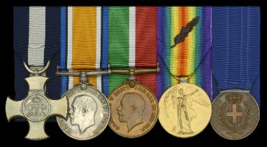 The Great War Auxiliary Patrol operations D.S.C., Al Valore Militare group of five awarded...