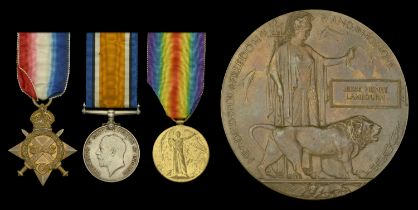 Three: Private J. H. Lambourn, Middlesex Regiment and Machine Gun Corps, who died in...