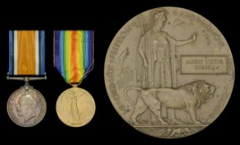 Pair: Private A. V. Gorbell, Middlesex Regiment, who was killed in action on the Western...