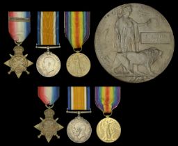 Family Group: Three: Private J. W. Mills, Middlesex Regiment, who was killed in action...