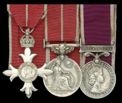 A post-War M.B.E., B.E.M. group of three awarded to Lieutenant-Colonel S. Lawrence, Royal...