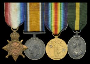 Four: Private W. E. Coe, Middlesex Regiment 1914-15 Star (936. Pte. W. E. Coe, Middx....