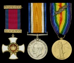 A Great War 'Western Front' D.S.O. group of three awarded to Acting Lieutenant-Colonel L....