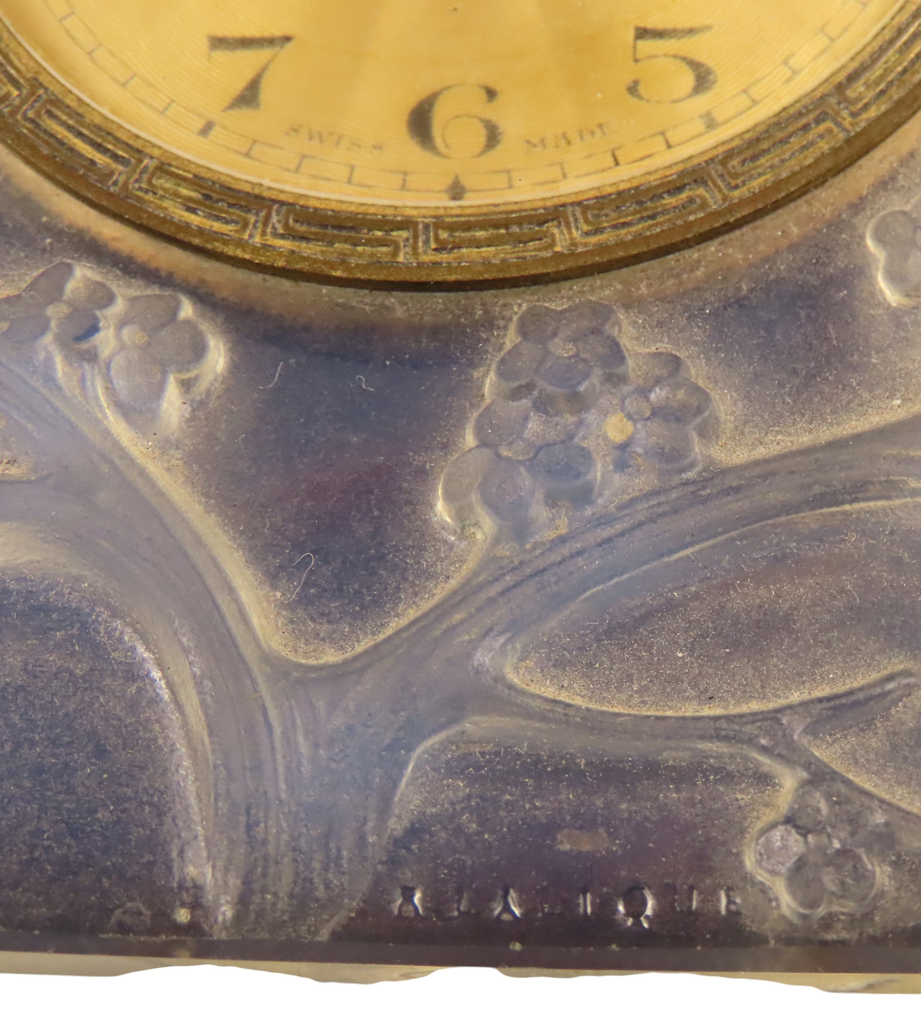 'INSEPERABLES' NO.765 LALIQUE CLOCK CIRCA 1926 square form with ...