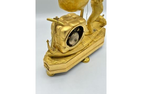 Directoire Gilt-Bronze Figural Mantel Clock - Image 10 of 11