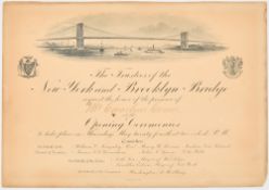 The Tiffany engraved invitation to the opening of the Brooklyn Bridge