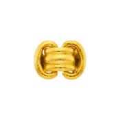 David Webb Hammered Gold Buckle Ring