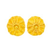 Ilias Lalaounis Pair of Gold Flower Earclips
