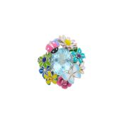 Christian Dior White Gold, Aquamarine, Enamel, Gem-Set and Diamond 'Diorette' Ring