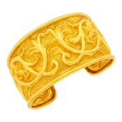 Ilias Lalaounis Gold 'Arabesque' Cuff Bangle Bracelet