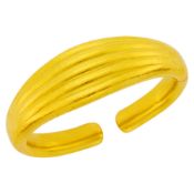 Ilias Lalaounis High Karat Ribbed Gold Cuff Bangle Bracelet