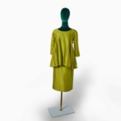 Green Silk Bubble-Hem Tunic and Skirt worn in The Marvelous Mrs. Maisel
