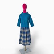 Rose Weissman's blue sweater and skirt worn on screen in The Marvelous Mrs. Maisel