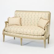 Louis XVI Grey-Painted Canapé