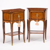 Pair of Louis XV Tulipwood and Amaranth Bedside Commodes