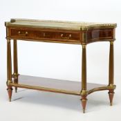 Louis XVI Brass-Mounted Mahogany Console Desserte