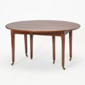 Late Louis XVI Mahogany Drop-Leaf Dining Table