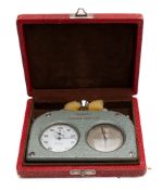 Hanhart Ferrari Duo Stop, sehr seltene Borduhr für Rennzeitmessung, von Hanhart als Zeit-Messgerät