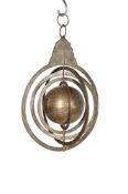 A BRASS HANGING MODEL OF A CELESTIAL GLOBE, 20TH CENTURY