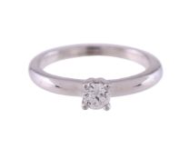 A SINGLE STONE DIAMOND RING