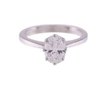 A SINGLE STONE DIAMOND RING