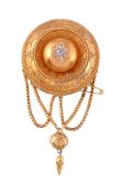 A MID VICTORIAN DIAMOND BROOCH