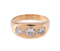 A DIAMOND THREE STONE RING