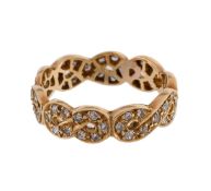 A DIAMOND SET BAND RING