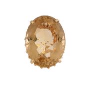 A CITRINE DRESS RING
