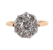 A DIAMOND CLUSTER RING