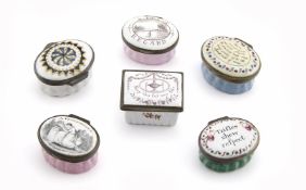 A GROUP OF LATE 18TH/ EARLY 19TH CENTURY ENAMEL BOXES