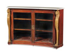 Y A REGENCY BRASS-MOUNTED BRAZILIAN ROSEWOOD AND GOLD-PAINTED SIDE CABINET, EARLY 19TH CENTURY