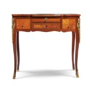 A LOUIS XVI ORMOLU-MOUNTED AMARANTH AND TULIPWOOD POUDREUSE, LATE 18TH CENTURY