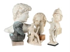 A GROUP OF SIX SCULPTURES AFTER THE ANTIQUE, 20TH CENTURY
