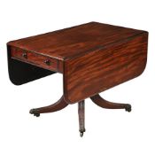 A GEORGE IV MAHOGANY DROP LEAF TABLE, CIRCA 1830