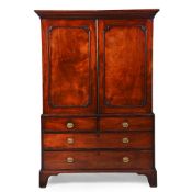 A REGENCY MAHOGANY CLOTHES PRESS, CIRCA 1815