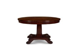 A WILLIAM IV MAHOGANY PEDESTAL TABLE, SECOND QUARTER 19TH CENTURY