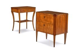 A BIEDERMEIER MAHOGANY CHEST OF DRAWERS, FIRST HALF 19TH CENTURY