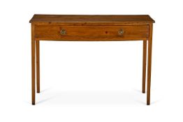 A PINE D-SHAPED SIDE TABLE, ENGLISH, MID 19TH CENTURY