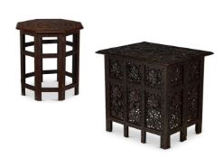 A CARVED HARDWOOD TABLE, INDIAN, LATE 19TH/EARLY 20TH CENTURY