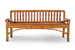 A BAMBOO BENCH, PROBABLY INDONESIAN, MODERN