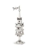 A 19TH CENTURY RUSSIAN SILVER SPICE TOWER