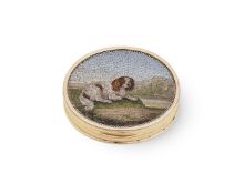 AN EARLY 19TH CENTURY MICROMOSAIC VINAIGRETTE