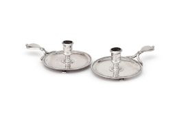 A QUEEN ANNE & GEORGE I SILVER CHAMBERSTICK