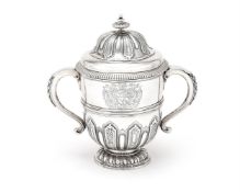 A QUEEN ANNE SILVER CUP AND COVER