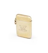 AN 18 CARAT GOLD VESTA CASE