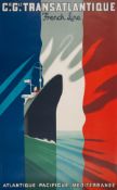 λ Paul Colin (1892-1985), Cie. Gle. Transatlantique French Line. Atlantique - Pacifique - …