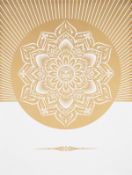 Shepard Fairey (b. 1970) Obey Lotus Diamond (White & Gold)