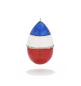 A RUSSIAN ENAMEL AND PURPURINE EGG