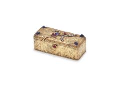 A RUSSIAN GEM SET GOLD BOX
